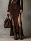 Olivia | Vintage Brown Maxi Dress