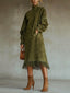Matilda | Suede Turtleneck Dress