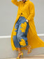 Daniella | Linen Dress & Floral Denim Pants Set