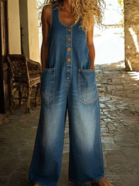 Lora |  Vintage Button Jumpsuit