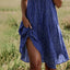 Azalea - Loose V-Neck Short Sleeve Printed Dress